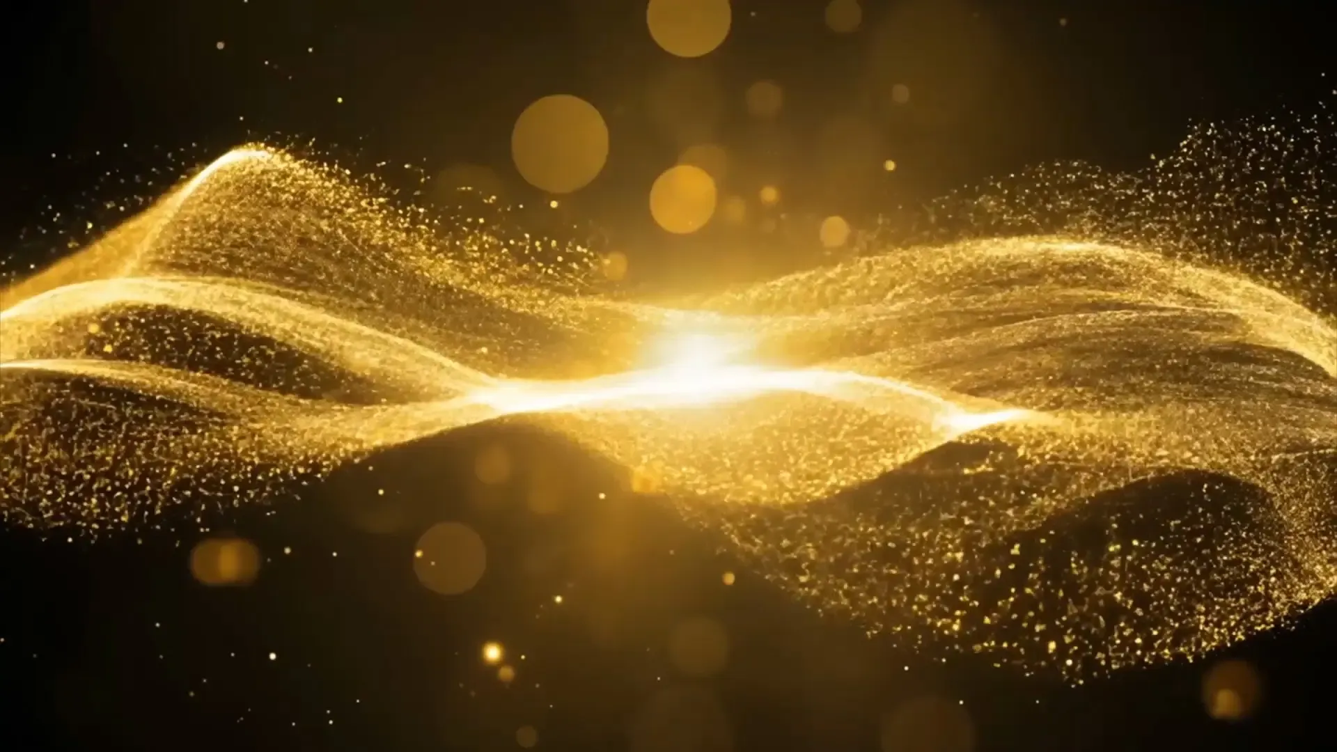 Elegant Golden Particle Overlay